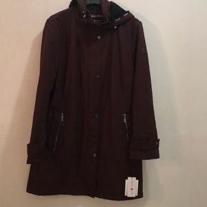 NWT CK Women's Rain Trench Coat Soft Shell Jacket